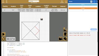 Calculate Area of Squares - VEXCode VR Python Tutorial (Step by Step)