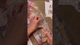 Add transfers over your decoupage papers.  #decoupage #layering #transfers #diycrafts