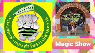 ลานแสดงช้างและฟาร์มจระเข้สามพราน ตอนมายากลโชว์ (EP95)#magic #short #youtube#firstfront