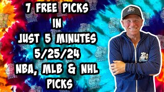 NBA, MLB, NHL Best Bets for Today Picks & Predictions Saturday 5 25 24 | 7 Picks in 5 Minutes