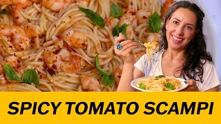 Spaghetti with Spicy Tomato Scampi