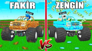 ENES'in ZENGİN CANAVAR KAMYONU VS BEBEK SONİC'in FAKİR CANAVAR KAMYONU 😱 Minecraft