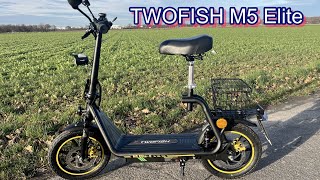 Street-legal e-scooter with seat - TWOFISH M5 Elite - Road test and assembly!