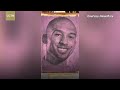 chinese artist creates unique kobe bryant commemorative portrait