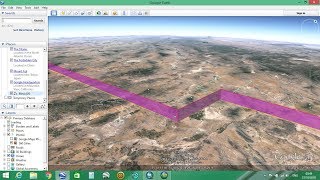 Extend line path in Google Earth 3d