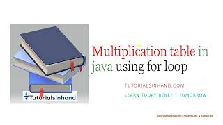 multiplication table in java using for loop program