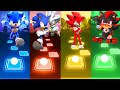 Sonic The Hedgehog Vs Sonic Silver Sonic Vs Baby Shadow Exe Vs Red Sonic Hedgehog Tiles Hop EDM Rush