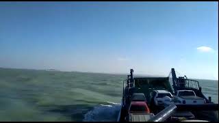 Masirah island,Shannah port, Muscat,Oman, Sailing through rough sea in a normal boat