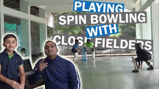 Angad Thakur playing spin in indoor at cricket academy in pune