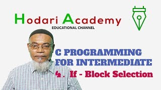 C Programming for Intermediate - 4. If Block Selection