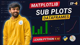 Subplots & DataFrames in Matplotlib | Ep-6 Matplotlib | Python for AI DS | code io - Tamil