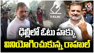 Delhi Elections 2025 | Rahul Gandhi Cast His Vote | V6 News