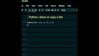 #Python: for clone or copy a list