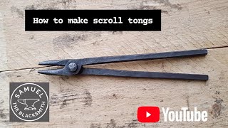 How to forge scroll tongs. forging tongs. blacksmith