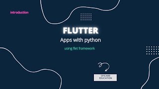 Flutter with python using flet Framework