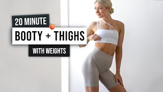 20 MIN BOOTY + INNER OUTER THIGH Workout - With Weights, No Repeat Lower Body Home Workout