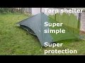 Tarp shelter how to: simple solo bomber protection