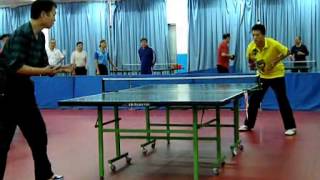 四面攻选手刘博勋与蓝友乒乓球俱乐部教练 标清