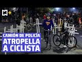 Mujer ciclista muere en la CDMX atropellada por camión de la policía