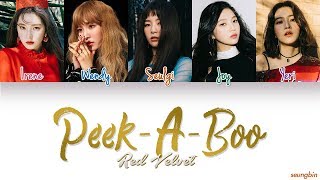 Red Velvet 레드벨벳 Peek-a-boo Color Coded Hanromeng Lyrics