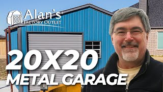 20x20 Vertical Metal Garage from Alans Factory Outlet | Metal Garage Installation