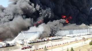 Plainfield FD chief evening update on Plainfield Walmart warehouse fire