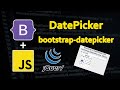 How to create DatePicker in Bootstrap 5 and Bootstrap 4 using bootstrap-datepicker.js and JQuery
