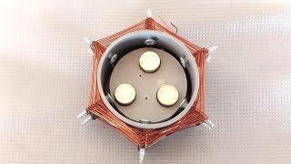 Hexagon Copper Coil Using Free Energy Generator