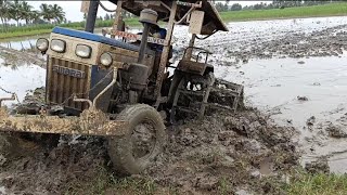 Swaraj 744 XM Tractor Mud Performance Tractor Stuck in Mud And Puddling For Rice Farming @CSTOY