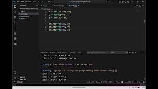 Type Casting In Python, Python Programming Boot-camp Module-2 Class-1