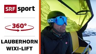 360° Blick vom Sessellift hoch zum Lauberhorn | 360° Ski-Special | Lauberhorn