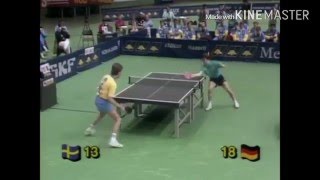 Table Tennis European Championships 1990 Waldner vs Fetzner highlights