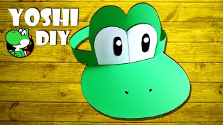 Yoshi Mütze selber machen basteln mit Papier - nintendo super mario yoshi cap DIY [4K]