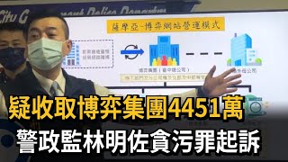 疑收取博弈集團4451萬 警政監林明佐貪污罪起訴－民視新聞