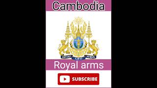 Cambodia Flag, Cambodia Map, Cambodia Royal arms, ព្រះរាជាណាចក្រកម្ពុជា #cambodia #shorts