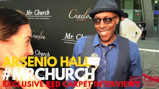 Arsenio Hall interviewed at the Red Carpet Premiere of Mr. Church #MrChurch