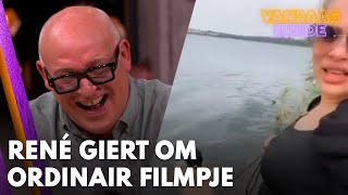 René giert om ordinair filmpje over Vandaag Inside-hondenriem: 'Hupsakee!' | VANDAAG INSIDE