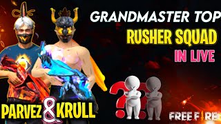 GRANDMASTER TOP RUSHER SQUAD KRULL GAMING \u0026 PARVEZ GAMING IS LIVE #krullgaming #parvezgaming