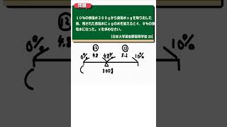 食塩水：日本大学習志野高等学校 20【全国入試問題解法】