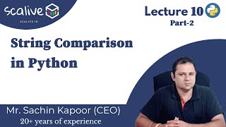 Lecture 10-2 || String Comparison in Python - SCALive