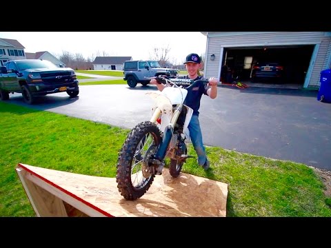 Building a PIT BIKE RAMP!!! Building a PIT BIKE RAMP!!!