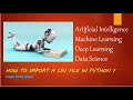 Import a csv file into jupyter notebook | python |