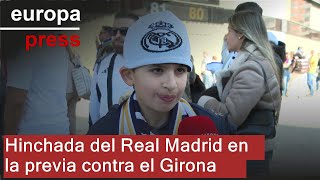 Hinchada del Real Madrid en la previa contra el Girona: \