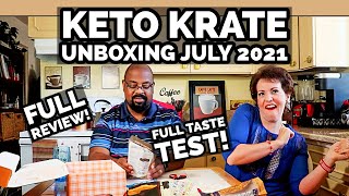 Keto Krate Unboxing JULY 2021 AND Full Taste Test #ketoproducts #ketokrate