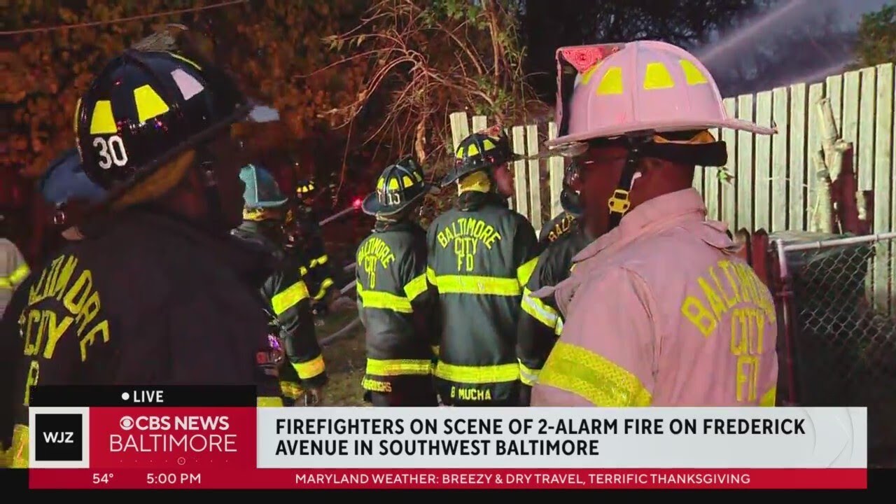 Firefighters Respond To Two-alarm Fire In Southwest Baltimore - YouTube