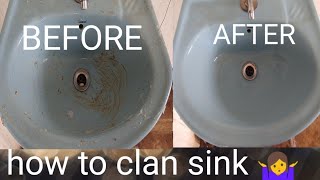 HOW TO CLEAN BATHROOM SINK //బాత్రూమ్ సింక్ శుభ్రం చెయాలి #tip try చేయండి 🤷