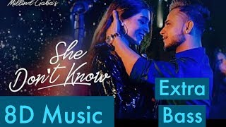 SHE DONT KNOW | 8D MUSIC WORLD | Millind Gaba Song | Shabby | PUNJABI SONG | BASS BOOSTED