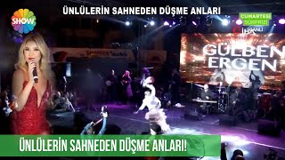 Ünlülerin sahneden düşme anları!