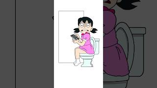 🤣 Nobita scrambled for the toilet with Shizuka.. #doraemon #nobita #shorts #short