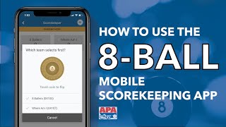 How to Use the APA 8-Ball Mobile Scorekeeping App